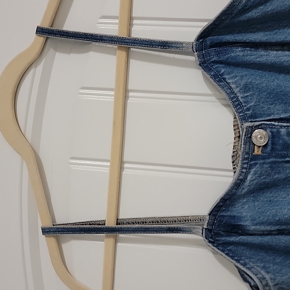 Levi's Malene bustier button front denim dress Sz S NWT - Picture 4 of 10